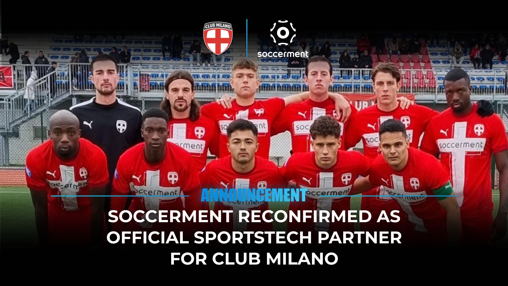 Soccerment is the SportsTech Partner for Club Milano